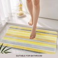 thumbnail image 6 of Yellow Nordic Style Stripes Doormat Outdoor Entrance 18"x30", Yellow Gray Texture Absorb Moisture Dirt Door Mats, Non-Slip Rubber Backing Floor Mats Indoor, Low-Profile Front Door Rugs, 6 of 9