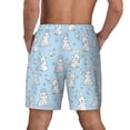 thumbnail image 4 of Haiem Rabbit And Bird Mens Swim Trunks with Compression Liner 2 in 1 Swimming Shorts Stretch Swimwear Quick Dry,Board Shorts-X-Large, 4 of 9