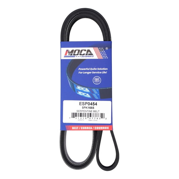 MOCA AUTOPARTS 5PK1665 Serpentine Belt Fit for 2007-2009 Suzuki SX4 2.0L & 2012 Suzuki SX4 Crossover 2.0L & 2004-2007 Suzuki Aerio 2.3L