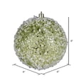 thumbnail image 2 of Vickerman 8" Contemporary Plastic Hail Ball Ornament in Glitter Lime Green, 2 of 2