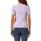 thumbnail image 3 of BLUSA DE MUJER CON COLLAR PETER PAN EN CONTRASTE, MANGAS CORTAS ABULLONADAS, CAMISA DE CUADROS, TALLA XL, MORADO, 3 of 6