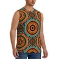 thumbnail image 2 of Bixox Men's African Tribal Style Printed Shirt Sleeveless Fitness Tank Top-Medium, 2 of 5