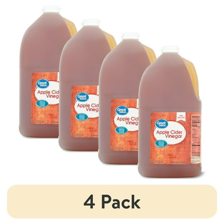 (4 pack) Great Value Apple Cider Vinegar, 128 fl oz