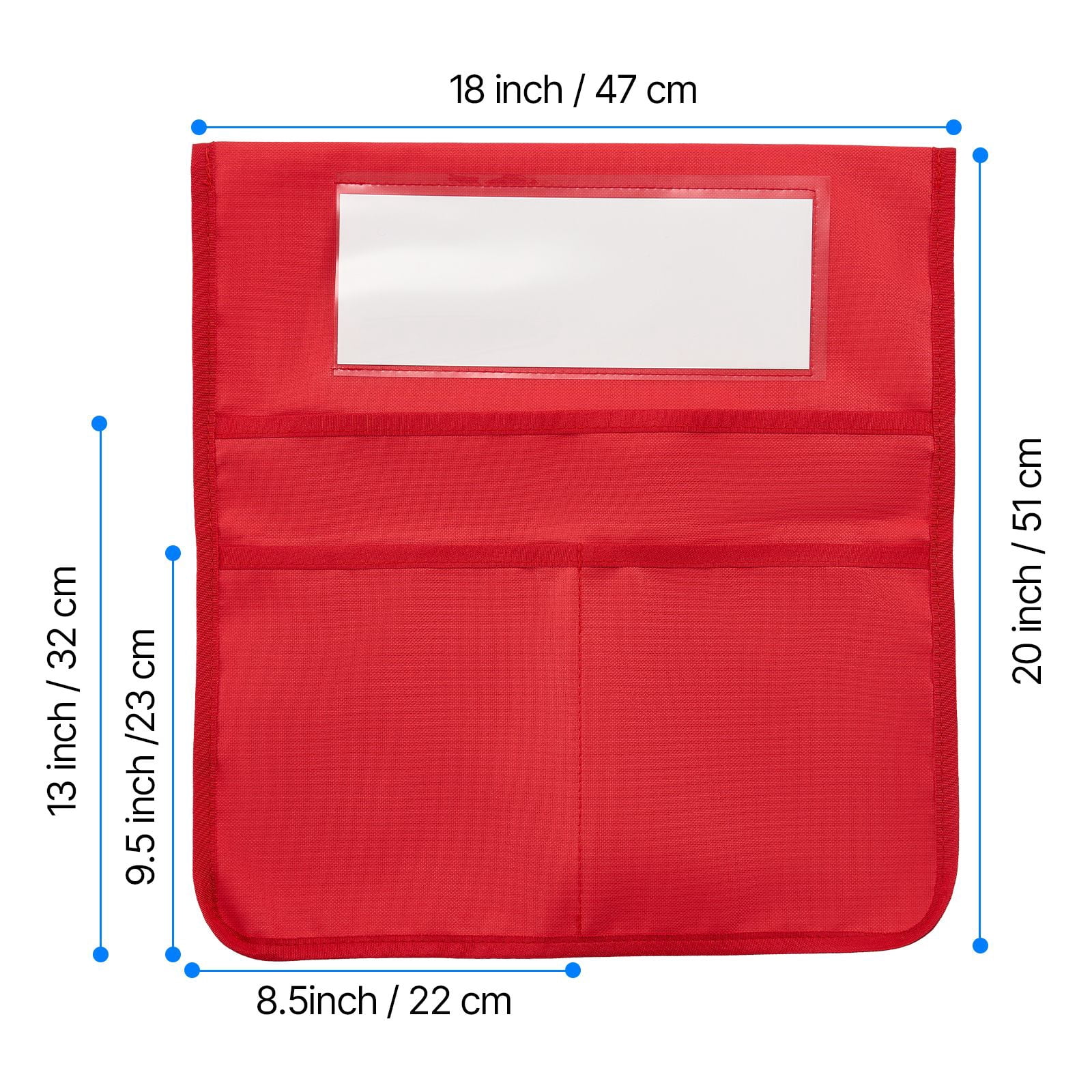 Chairback Pocket 24-Piece Colorful 18x20 Inch 600D Oxford for Grade 6-12 Classroom Organization