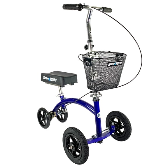 KneeRover Hybrid Knee Walker for Ages 15-65 with Kneecycle and All-Terrain Front Axle Upgrade