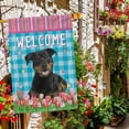 thumbnail image 3 of Dog Spring Summer Welcome House Flag White Miniature Schnauzer Tulip Flowers Blue Buffalo Plaid Outside Yard Decor Flag Banner 28X40 Inch Double Side Style 1, 3 of 6