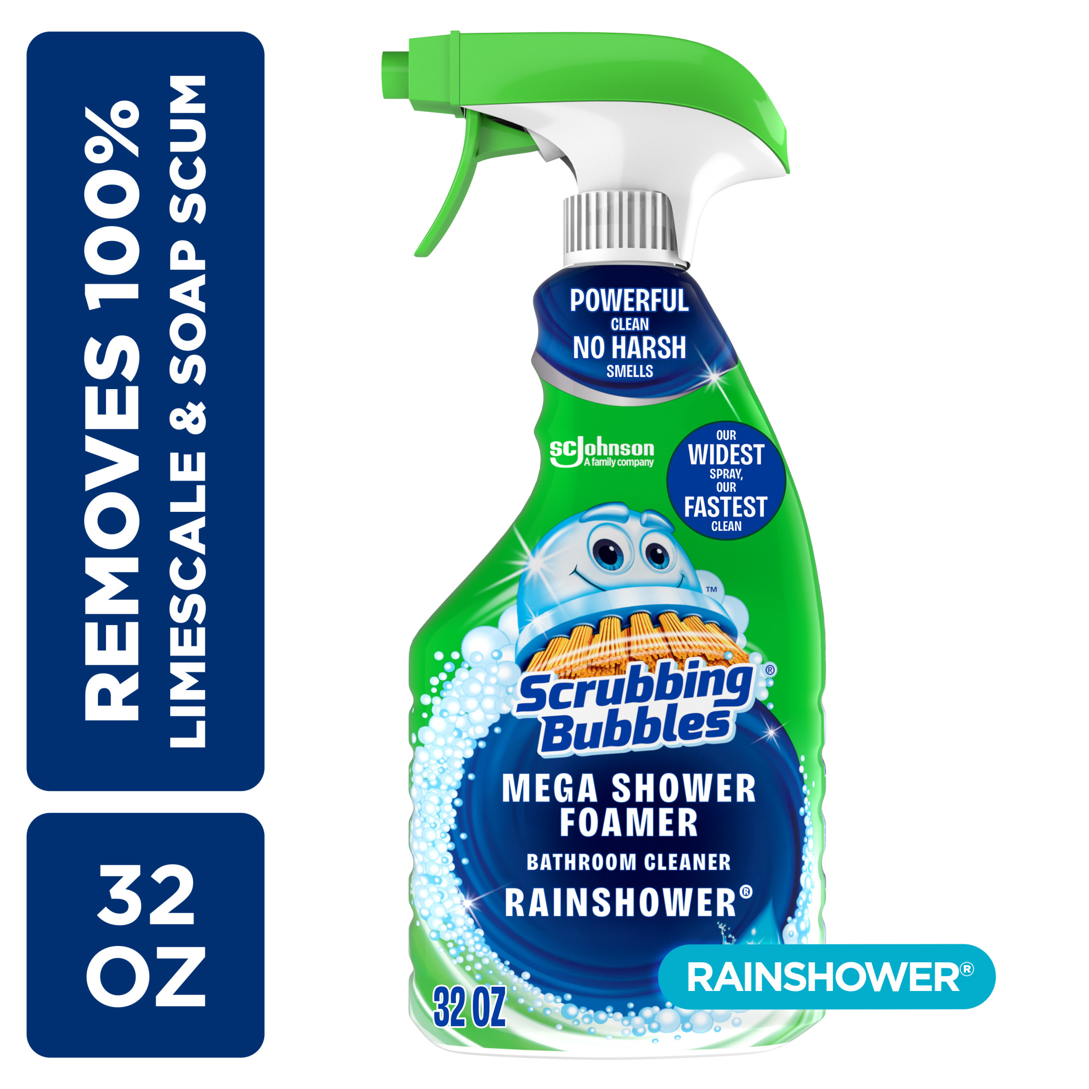 Scrubbing Bubbles Bathroom Shower & Tub Cleaner Mega Shower Foamer Spray, Rainshower, 32 oz