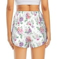thumbnail image 2 of Lsque Rose Flower B Printed Women's Running Shorts with Liner Pockets,Elastic Quick Dry Workout Athletic Gym Yoga Shorts,Womens High Waist Shorts-Small, 2 of 9