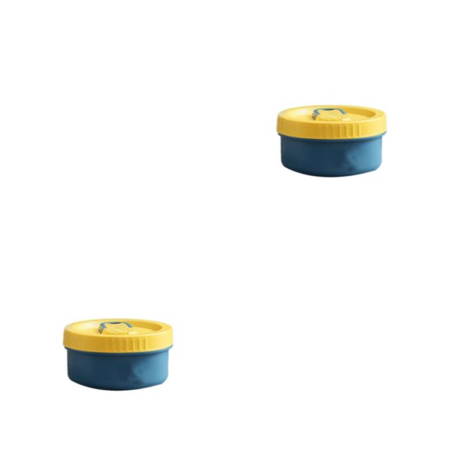 Naiovety Fiambrera con aislamiento térmico para horno microondas, caja de almacenamiento de alimentos desmontable a prueba de fugas, contenedor Azul Pequeño 2piezas
