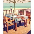 thumbnail image 2 of Hokiten Outdoor Tablecloths with Umbrella Hole & Zipper, Independence Day Rectangle Tablecloth 52x70 Inch, Vintage Red Blue Botanical Floral Waterproof Table Cloth, Patio/Pool/Picnic Table Covers, 2 of 7