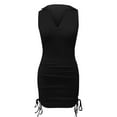 thumbnail image 4 of IROINNID Women's Sleeveless Sheath Dress For Turndown Collar Dress Casual Dress V-Neck Short Women Dress, 4 of 5