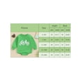 thumbnail image 7 of Newborn Baby Girl Boy St. Patrick's Day Outfit Lucky Embroidery Sweatshirt Romper Oversized Long Sleeve Bodysuit Tops, 7 of 7