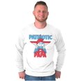 thumbnail image 5 of USA American Patriotic Papa Smurf Men's Long Sleeve Tee T Shirt Brisco Brands L, 5 of 6