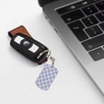 thumbnail image 5 of Wukai Plaid Flowers Print Rectangular Metal Keychain: Sleek and Durable Key Ring for Securely Holding Keys Perfect for Everyday Use, 5 of 5
