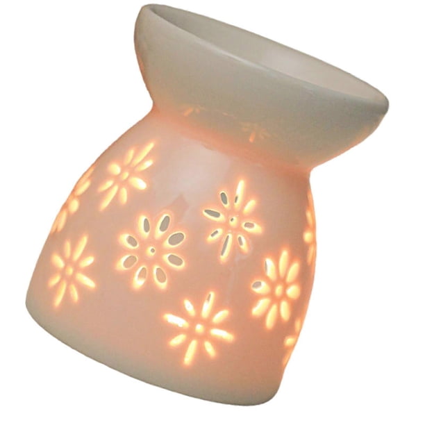 Ceramic tea light holders, hollowedout flowers, oil burners, aromatherapy, diffusers for aesthetic home decor style B