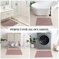 thumbnail image 6 of Yiannan 17x24 Inch Cotton Bath Rug, Soft Absorbent Non Slip Mat, Machine Washable Non Shedding, Fashionable Mat for Bathroom, Kitchen and Laundry,Pink, 6 of 8