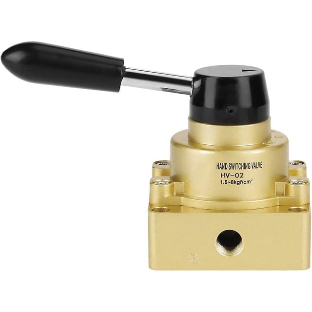 Hv-02 Válvula de control de aire neumática con palanca de 4 vías y 3 posiciones 1/4quot; puerto pt. Afortunado Sencillez