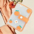 thumbnail image 4 of Titular de la tarjeta de crédito simple Binder Pockets Storage Bag Photo Sticker Holder Business Card Organizer ID Card Case para , naranja mandarina mayimx titular de la tarjeta, 4 of 7