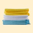 thumbnail image 2 of Amazon Basics - Paños de limpieza de microfibra, no abrasivos, reutilizables y lavables, paquete de 48, 12 x 16 pulgadas, azul, blanco y amarillo, 2 of 5