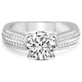 thumbnail image 4 of 2 Carat IGI Certified Round Shape Lab Grown Diamond Engagement Ring | 14K White Gold | Sandra Side Stone Lab Diamond Ring | FG-VS1-VS2 Quality Friendly Diamonds, 4 of 6