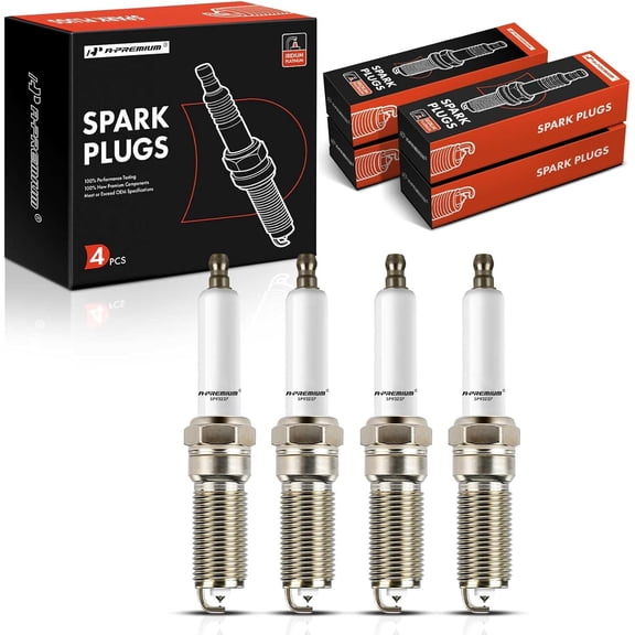 A-Premium Iridium Platinum Spark Plugs Compatible with Chevrolet Malibu 2016 2017 2018 2019 1.8L, Pack of 4