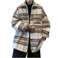 thumbnail image 2 of Maoxin Mens Jackets Fashion Men's Temperament Long Sleeve Hoodless Casual Outwear Jackets Khaki L, 2 of 4