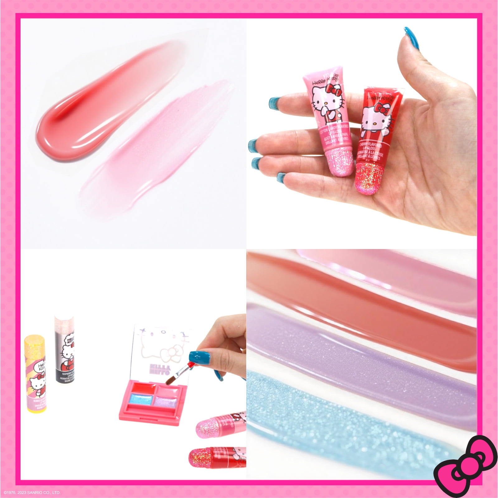 Hello Kitty Mini Train Case Beauty Set with Washable Makeup, Ages 3+