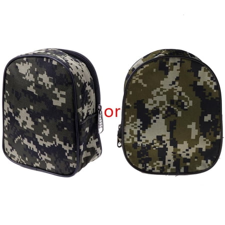 LAIQIEN Camouflage Fishing Reel Mini Bag Pocket Fishing Tackle Pouch for Case Outdoor Sp