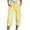 Yellow_001, variant on Bmisegm Women Capri Pants Wide Fit Elastic Waist Pocket Straight Leg Cropped Trousers with Pockets Casual Loose Comfy Womens Pants Black_001 XXXXXL