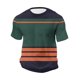 thumbnail image 5 of Ceisia Men's Summer Casual Slim Fit Crew Neck Short Sleeve T-Shirt Multi-Color Striped Waffle Knit Stretch Fabric Army Green S Gifts, 5 of 7
