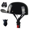 thumbnail image 1 of Casco de moto Sanhai, gorra de béisbol, cara abierta, aprobada por el DOT, 1 of 6
