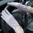thumbnail image 3 of QIUYI Elegant Women Cotton Full Finger Anti-UV Touch Screen Gloves Summer Ice Silk Sunscreen Driving Gloves Thin Lace Flower Glove, 3 of 6