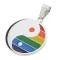 thumbnail image 4 of Coll Con Colgante De Acero Inoxidable Pa Orgullo Colgante redondo Hugo Collar del orgullo gay, 4 of 10