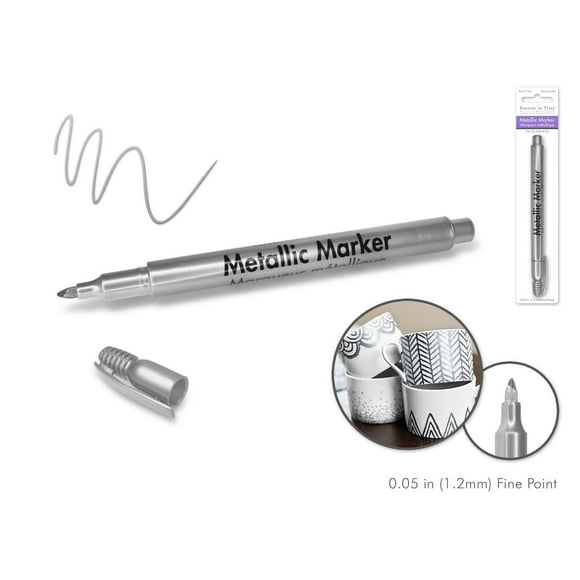 Silver Metallic Marker: 1.2mm Fine Point