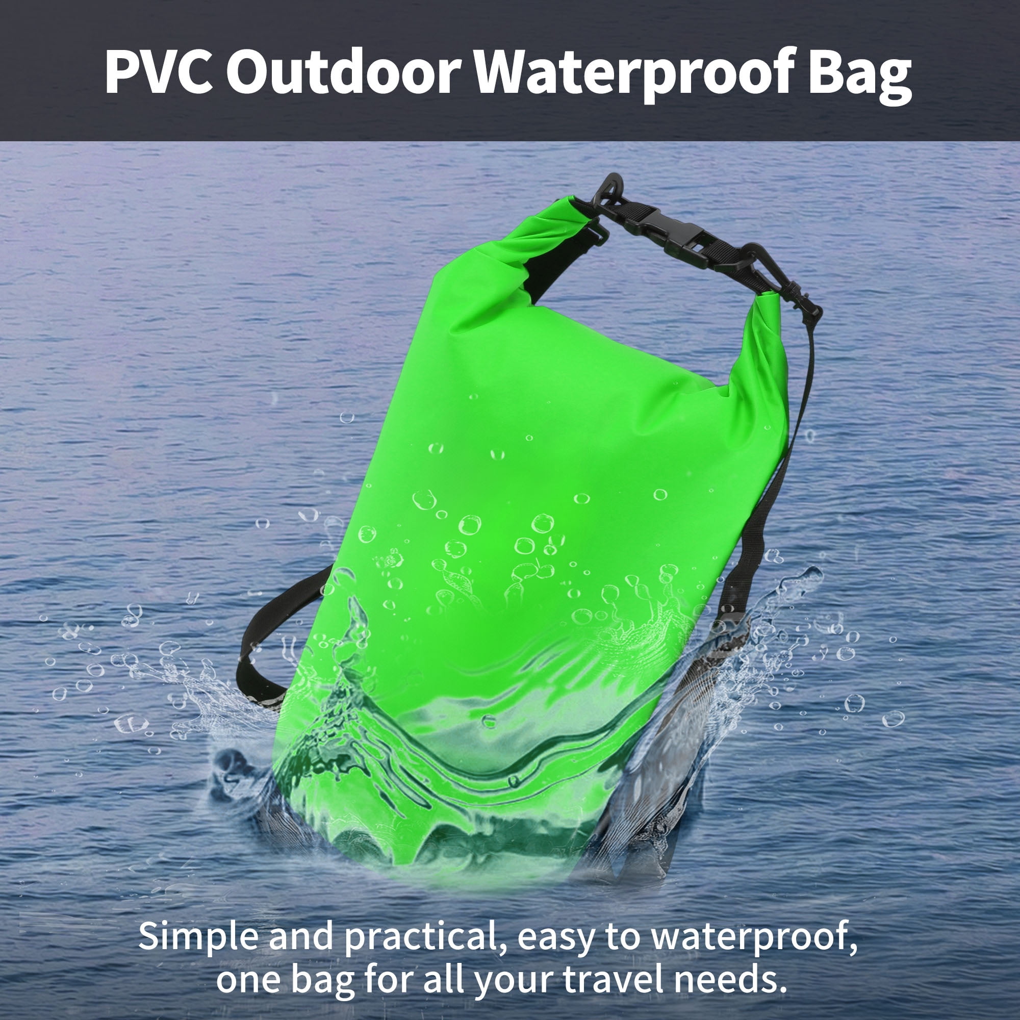 Unique Bargains Durable Waterproof Dry Bag Green