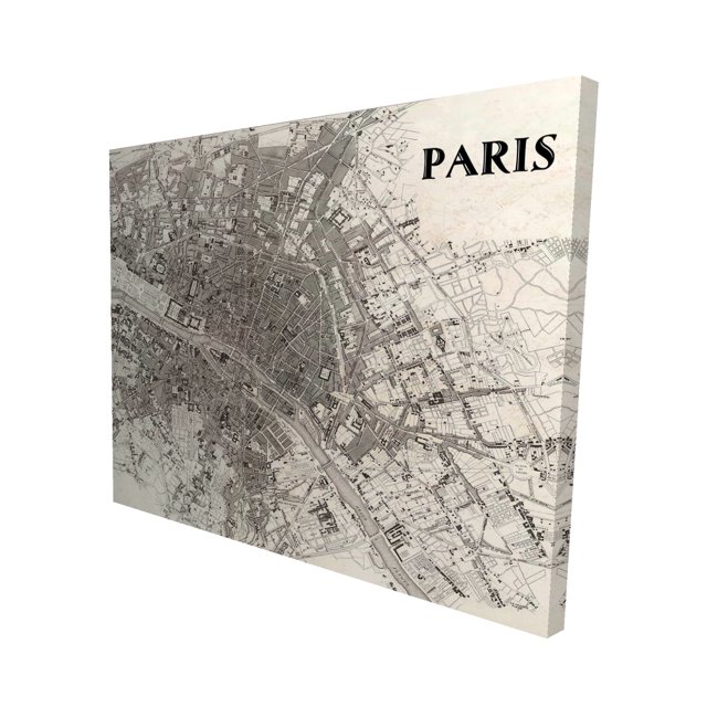 Paris 1 - Toile 16"x20 Pouces - Impression à la Demande