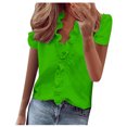 thumbnail image 2 of Womens Tops Women's Tops Women's Short Sleeved V-neck Casual Short Sleeved Solid Color Short Sleeved Shirt T-shirt Top Short Sleeved V-neck Top/shirt, M-4XL, 2 of 6