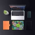 thumbnail image 5 of Mouse Pad Succulent Floral, Garden Green Plant Flower Premium-Textured Square Mouse Mat Design, Washable Mousepad Lycra Cloth, Non-Slip Rubber Base Computer Mouse Pads for Women, 5 of 5