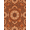 Orange Multi, Pattern 1, variant on ODIKA 8'x10' Washable Area Rug Vinyl Palette Orange Botanical Repeating Peach Bedside Sunflower for Dining Room, Large Office, Lounge, Non-Slip Chair-Friendly Mat