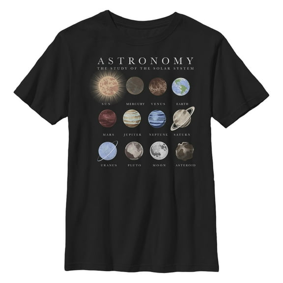 Boy's Lost Gods Study Of The Solar System  Graphic T-Shirt