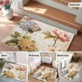 thumbnail image 4 of Area Rug 2x3ft, Spring Blossom Flower on Vintage Letter Washable Rugs for Living Room Bedroom, Colorful Botanical Soft Non-slip Area Rugs Rectangle Floor Carpet for Dining Room, 4 of 9