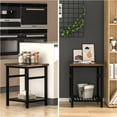 thumbnail image 4 of Home Small Bamboo Side Table, Rectangular Modern End Table with Open Shelf for Living Room, Simple Style Bedside Table for Bedroom, Coffee Table for Small Space, Brown, 4 of 7