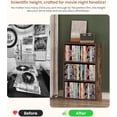 thumbnail image 4 of 3 Tier DVD Storage Shelf, Media Storage Tower for CDs & Video Games, Freestanding Organizer Shelf for Living Room Home Office, Holds 80+ DVDs(Amber Pine), 4 of 8
