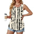 thumbnail image 7 of Bzhegqhd Women's New Loose Casual Crew-neck Pleated Print Fashion Top, 7 of 7