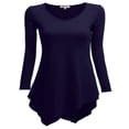 thumbnail image 1 of CHOK Robe Tunique à Manches Longues Col en V Mouchoir Longue Tunique T-Shirt pour Femmes, 1 of 3