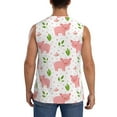 thumbnail image 4 of Balery Funny Little Pigs Men's Sleeveless Muscle Shirts Workout Tank Top, Moisture Wicking, Odor Protection-XX-Large, 4 of 8
