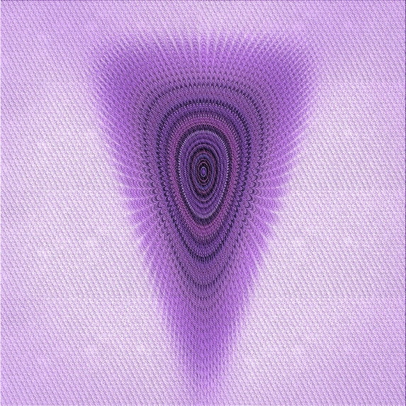 Ahgly Company Machine Washable Indoor Square Transitional Purple Area Rugs, 5' Square