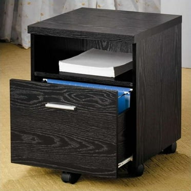 Coaster Peel Mobile File Cabinet with Shelf and Drawer in Black