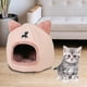 thumbnail image 1 of Casa para gatos, suministros para mascotas, impermeable, portátil, resistente a intemperie, cálida tienda de campaña para gatos, casa para porche, rosa, 1 of 6