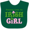 thumbnail image 3 of Inktastic Loves an Irish Girl Girls Baby Bib, 3 of 4